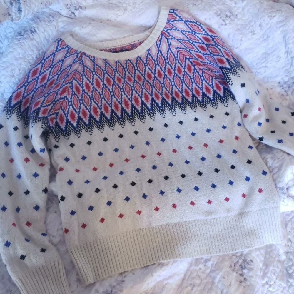 American Eagle Sparkly Nordic Knit Sweater